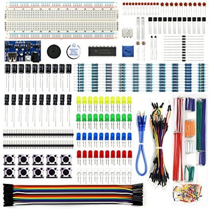 Electronics Component Basic Kit with 830 tie-points Breadboard Cable ResistoYXFR